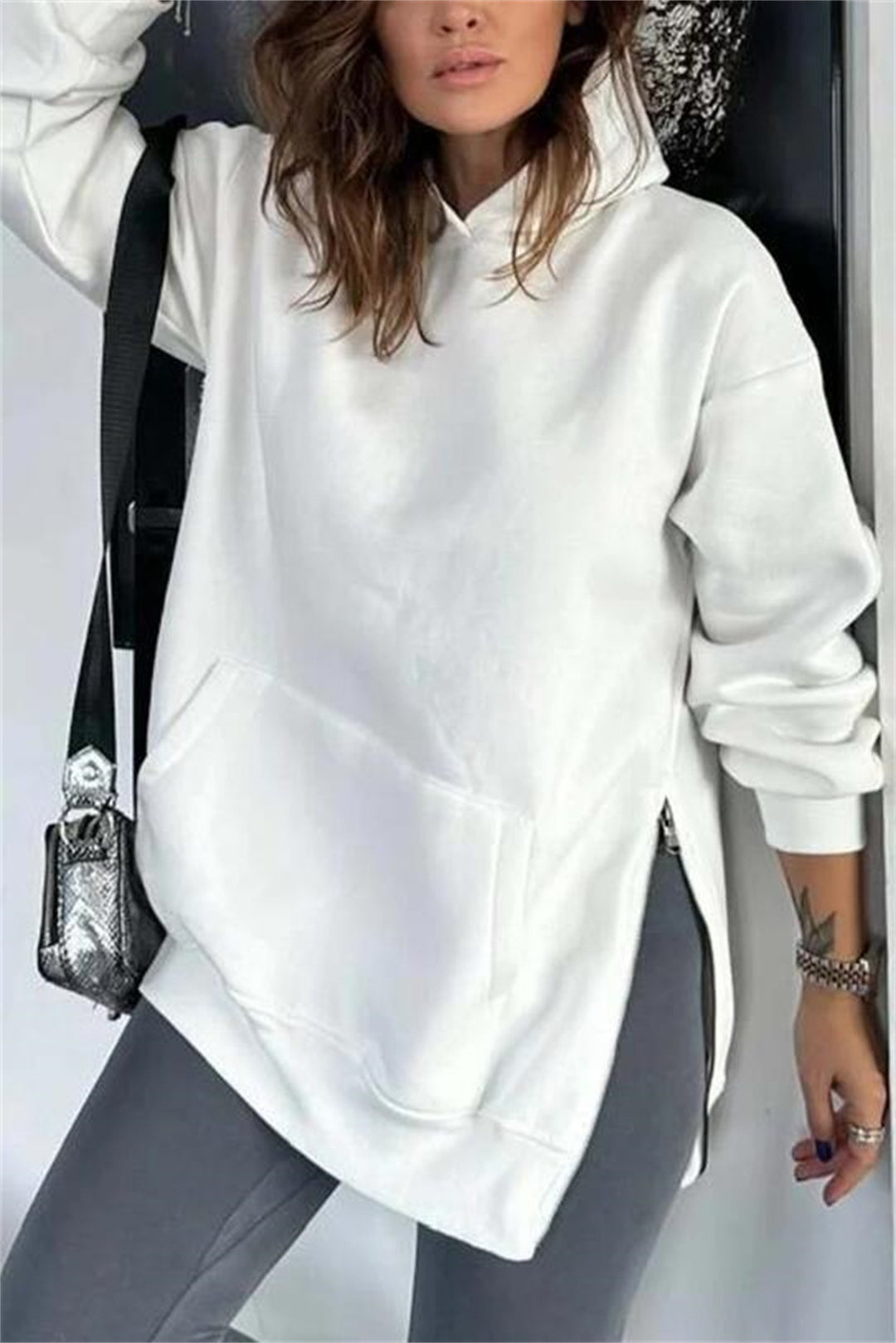 Women's Oversized Hoodie with Side Zips and Universal Fit Lune London