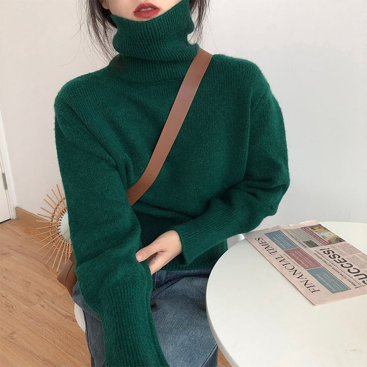 Pull à col roulé confortable pour femmes en fine maille Chic & Stil