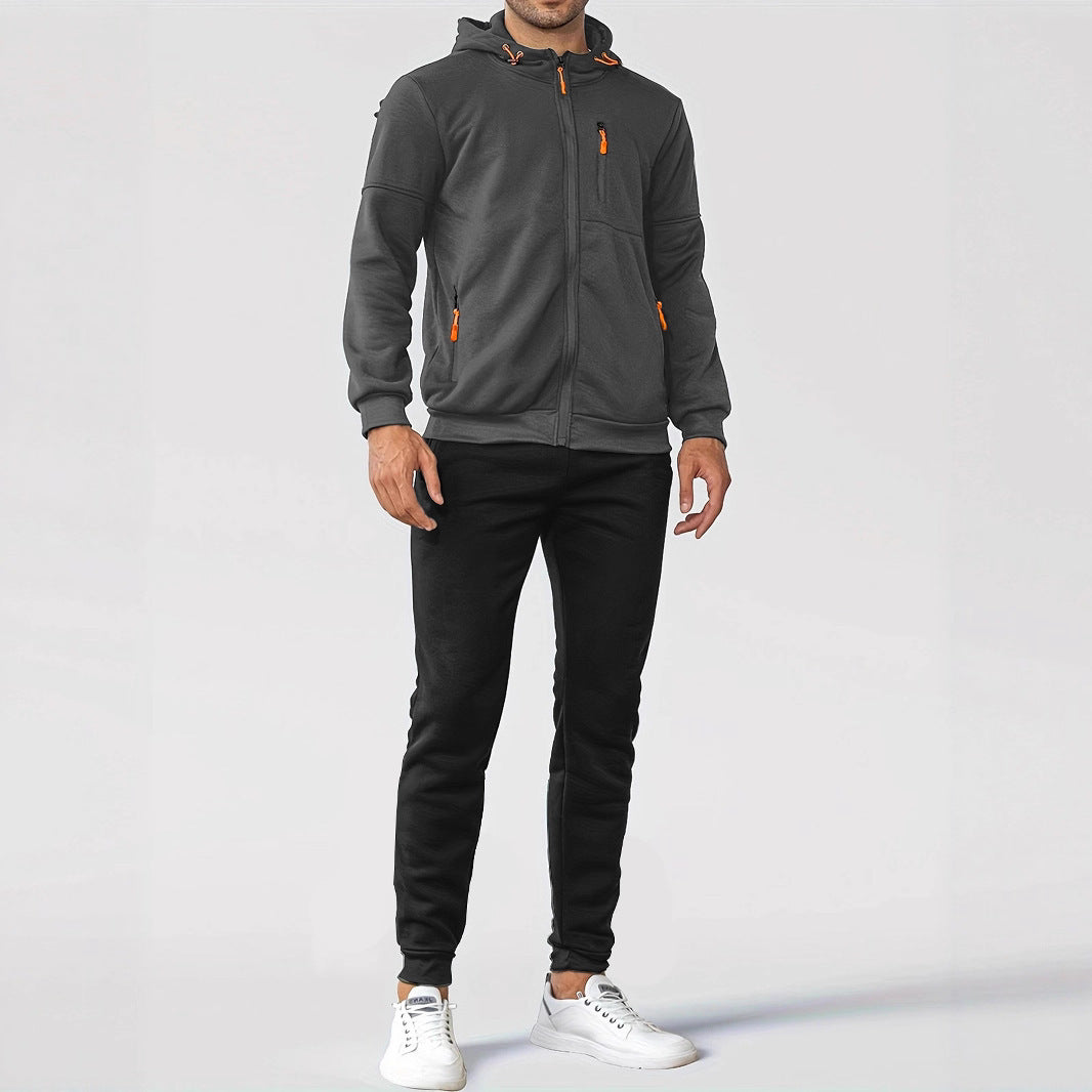 Men's training jacket with handy pockets and breathable function Lune London