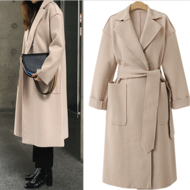 Oversized coat for women with deep lapels and pockets Amarae