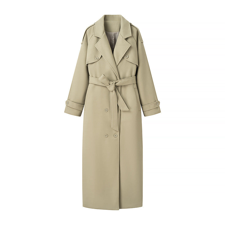 Women's trench coat with double breasted and practical belt Lune London