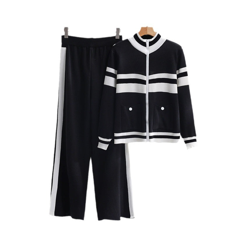 Lune London ladies' knitted sports jacket and pants set