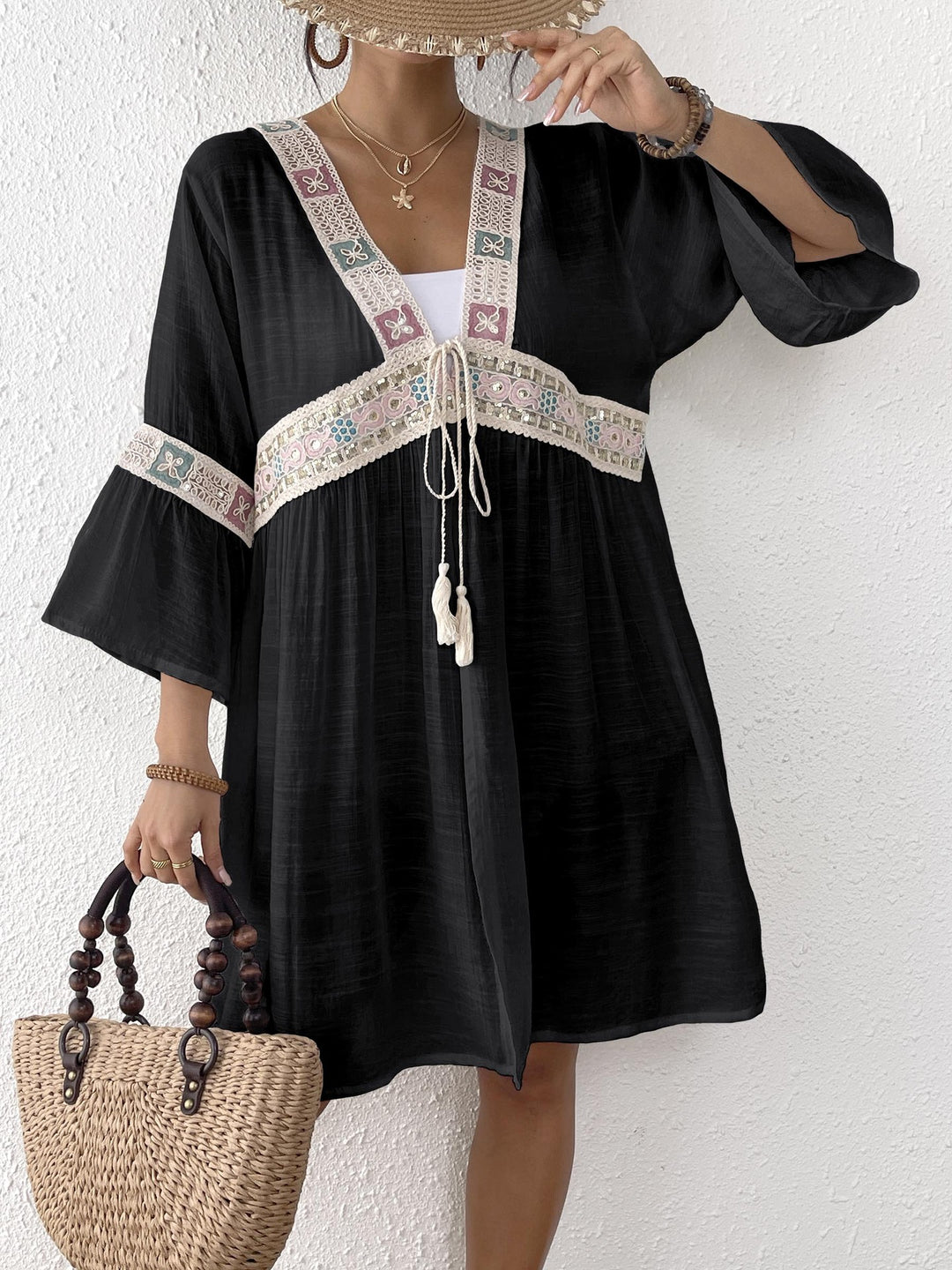 Women Bohemian decorative beach cover-up Amarae