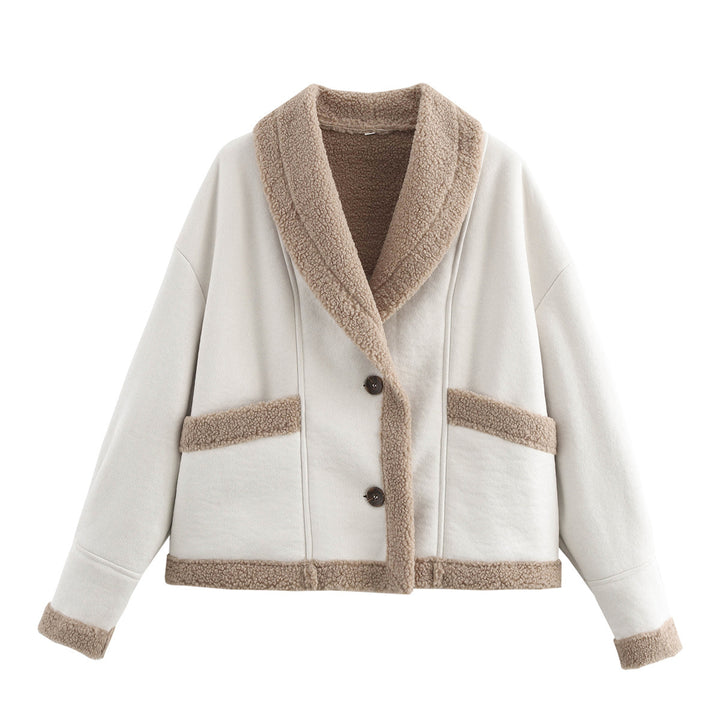 Ladies plush jacket with wool Lune London