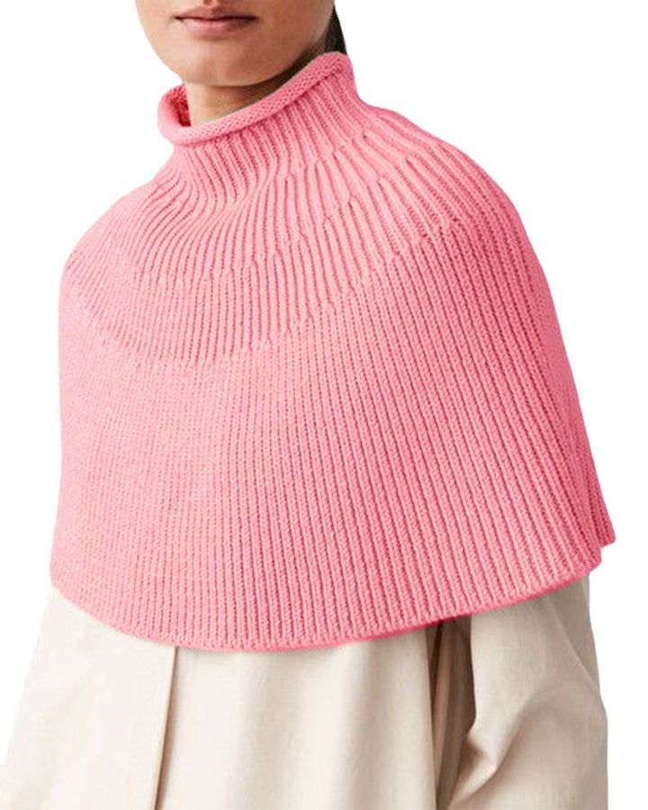 Women knitted cape with high collar Lune London