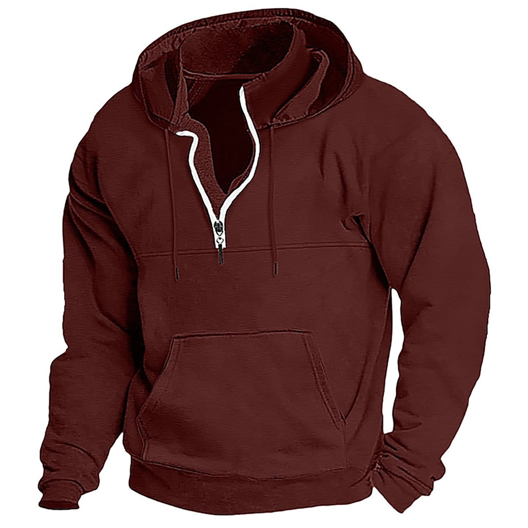 Comfortable hooded sweatshirt for men with full zip Amarae