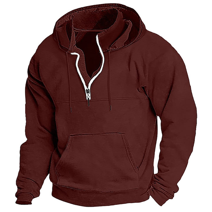 Comfortable hooded sweatshirt for men with full zip Amarae