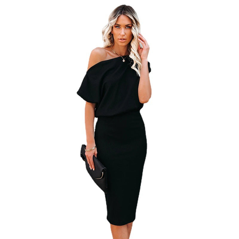 Off-shoulder midi dress for women with bodycon fit Lune London