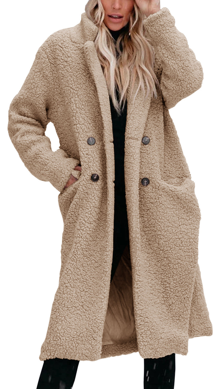Ladies Teddy Coat with Buttons Lune London