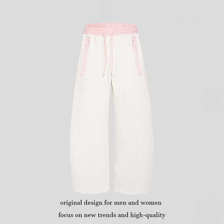 Ladies wide lounge pants with high comfort waistband, drawstring and zip pockets Amarae