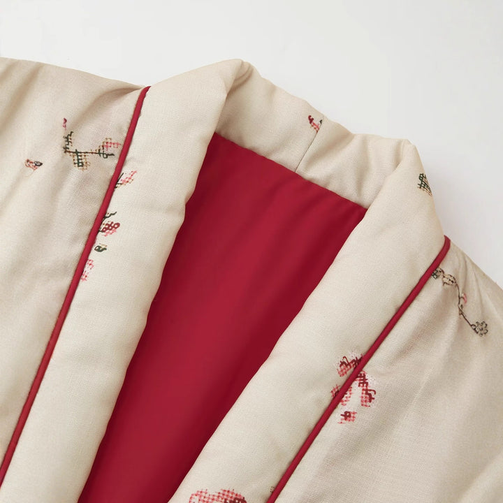 Ladies embroidered floral kimono jacket Lune London
