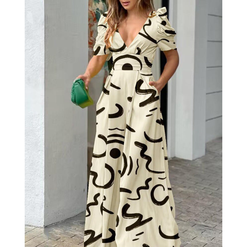 Tropical Floral Printed Maxi Dress Women Lune London