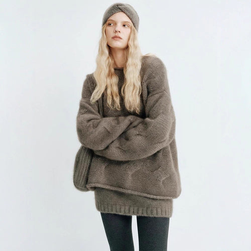 Pull surdimensionné en mohair Chic & Stil pour femmes