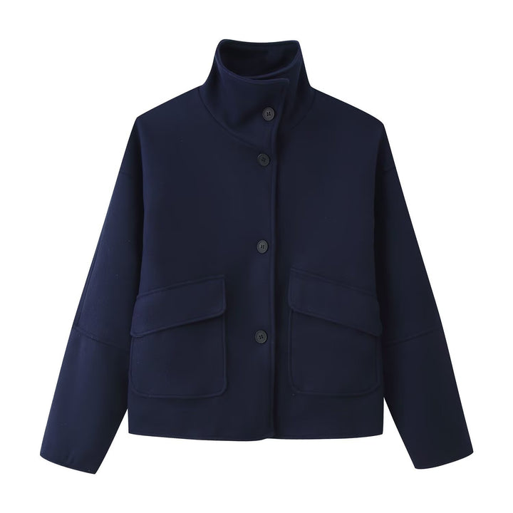 Ladies soft and stylish transitional jacket with high collar Lune London