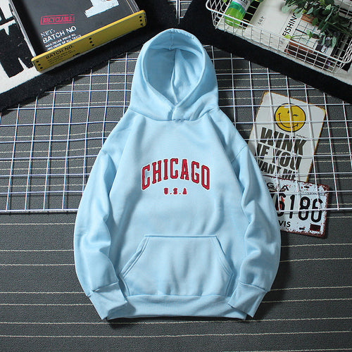 Women’s hoodie with urban Chicago print Chic & Stil