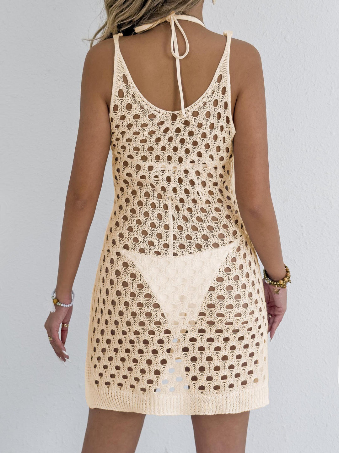 Women Lace Detail Bow Beach Cover-Up Lune London