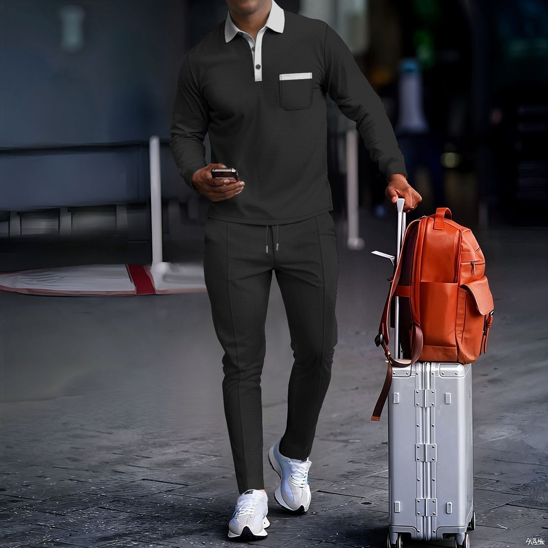 Men's sporty travel set with modern collar and practical pockets Lune London