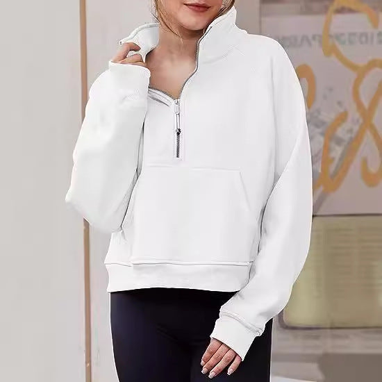 Ladies stylish half-zip sweatshirt Lune London
