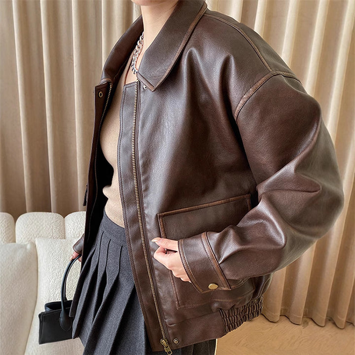 Lune London Casual Leather Jacket for Women
