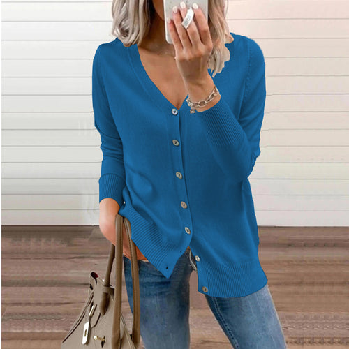 Ladies V-neck vest with button detail Amarae