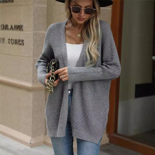Lady cardigan with open front and relaxed fit Amarae