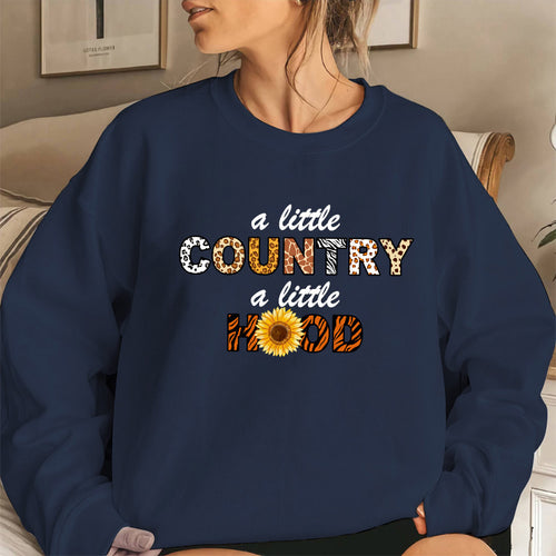 Sweat-shirt femme avec impression statement décontractée et manches larges Chic & Stil