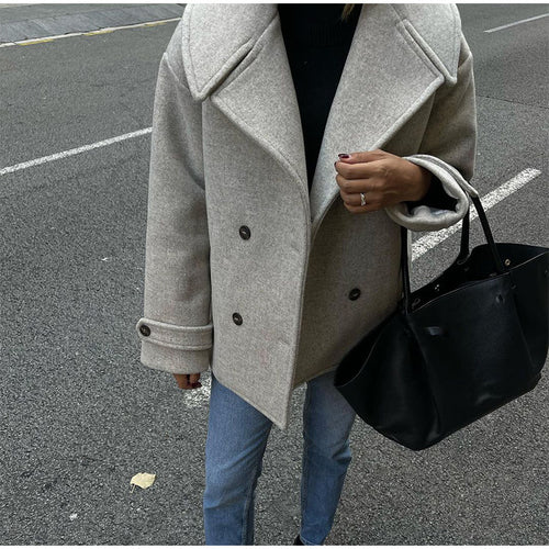 Amarae oversized wool coat for women