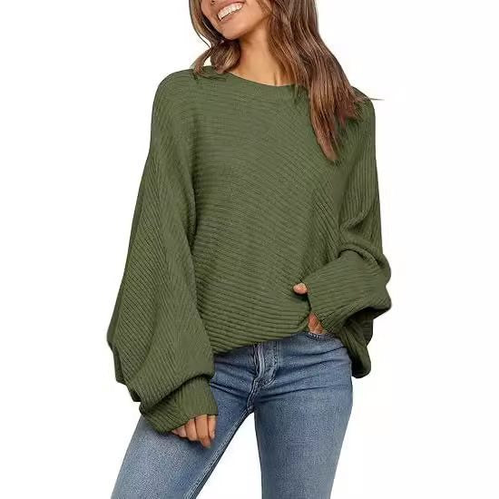 Oversized comfortable knit sweater for women with wide-cut sleeves Lune London