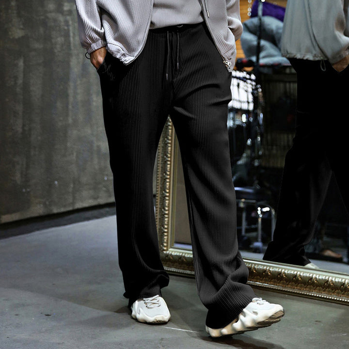 Women's casual palazzo pants with elastic waistband and side pockets Chic and style