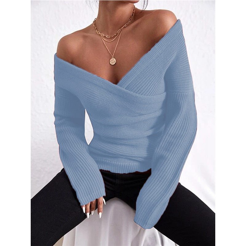 Ladies Chic and Stylish Checked Knit Top