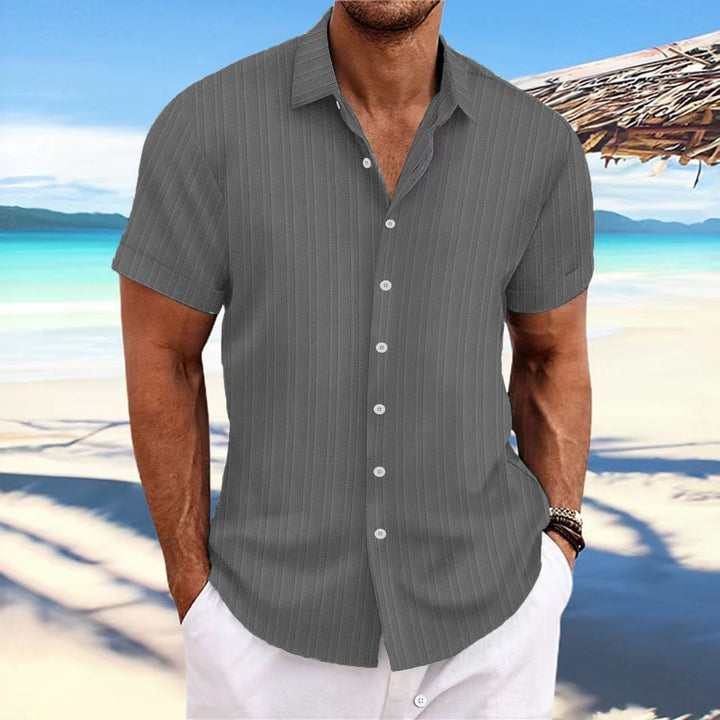 Casual short-sleeved striped shirt for men Amarae
