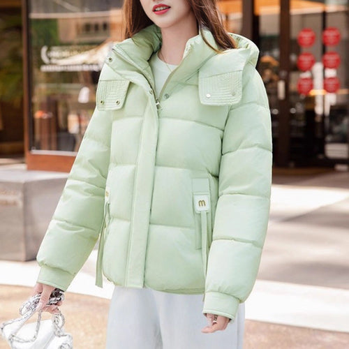 Veste matelassée à la mode pour femmes avec col montant et poches pratiques Chic & Stil