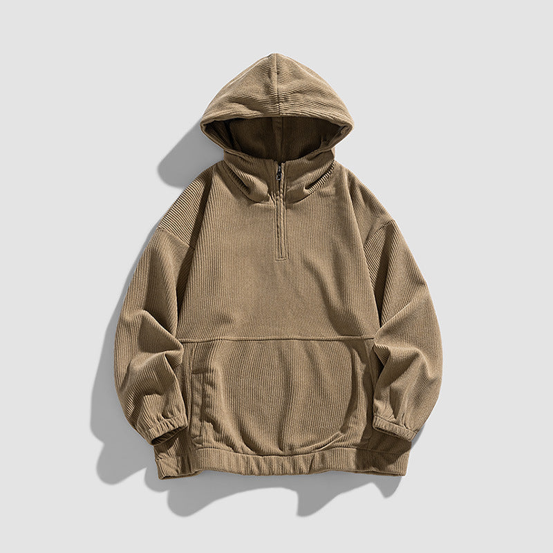 Women's fluffy hoodie with half-zip Lune London
