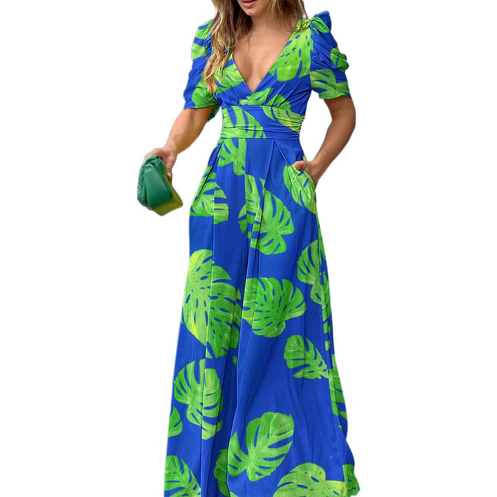 Tropical Floral Printed Maxi Dress Women Lune London