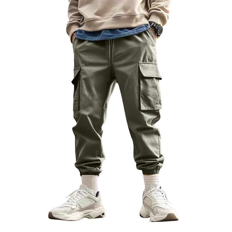 Men's cargo pants with elastic waistband and multifunctional pockets Lune London