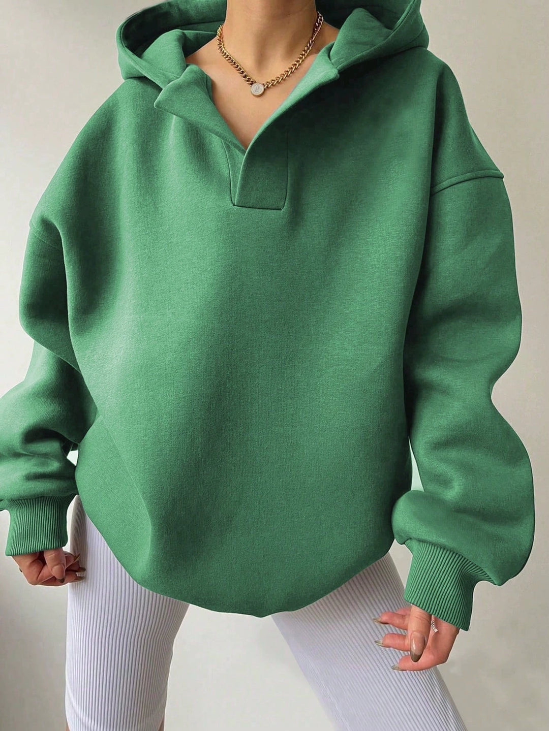 Women's Oversized Hoodie in Soft Fleece Material Amarae