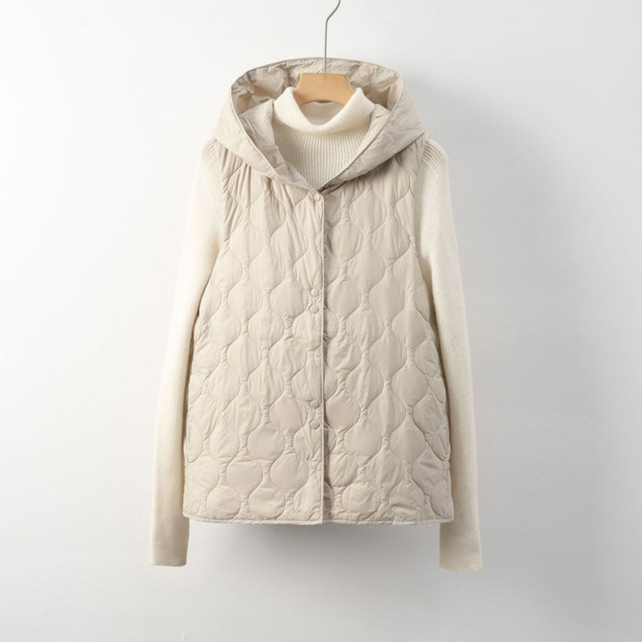Ladies padded vests with hidden hood and soft inner lining Amarae
