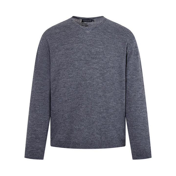 Men's fine knit sweater with round neck, loose fit and ribbed hem Amarae