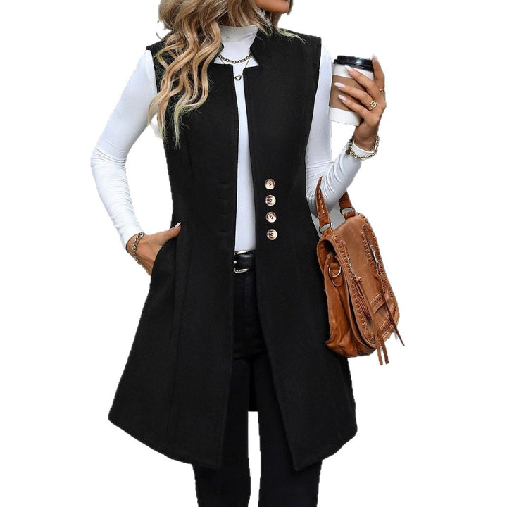 Dames élégant gilet avec des détails de bouton Chic & Stil