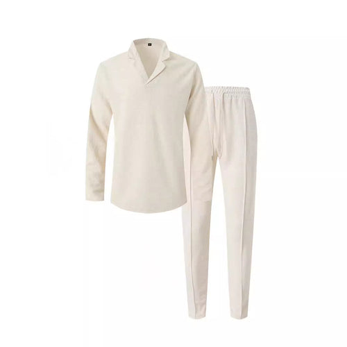 Elegant casual set for men with modern collar and comfortable pants Amarae