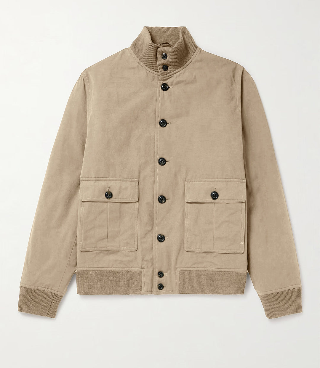 Suede leather jacket for men with structured design Lune London