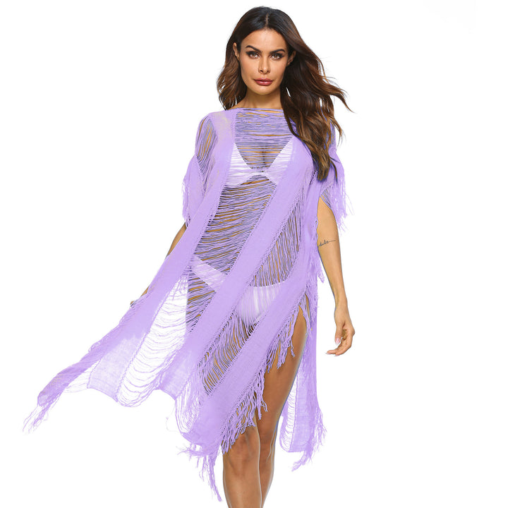 Ladies Bohemian Chic Fringe Cover-up Kaftan Lune London