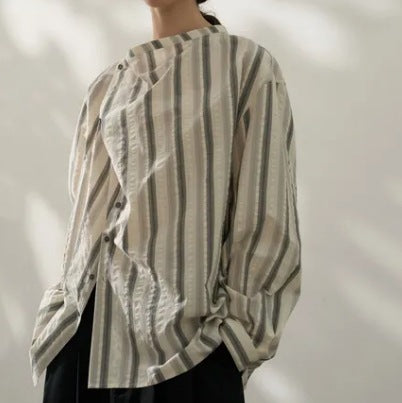 Striped cotton blouse for ladies Amarae