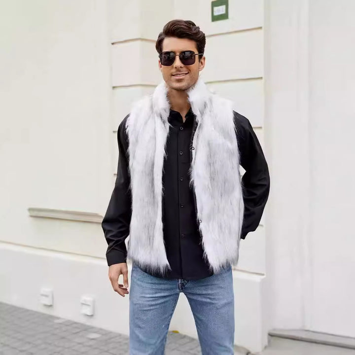 Lune London Men's Fashion Faux Fur Jacket
