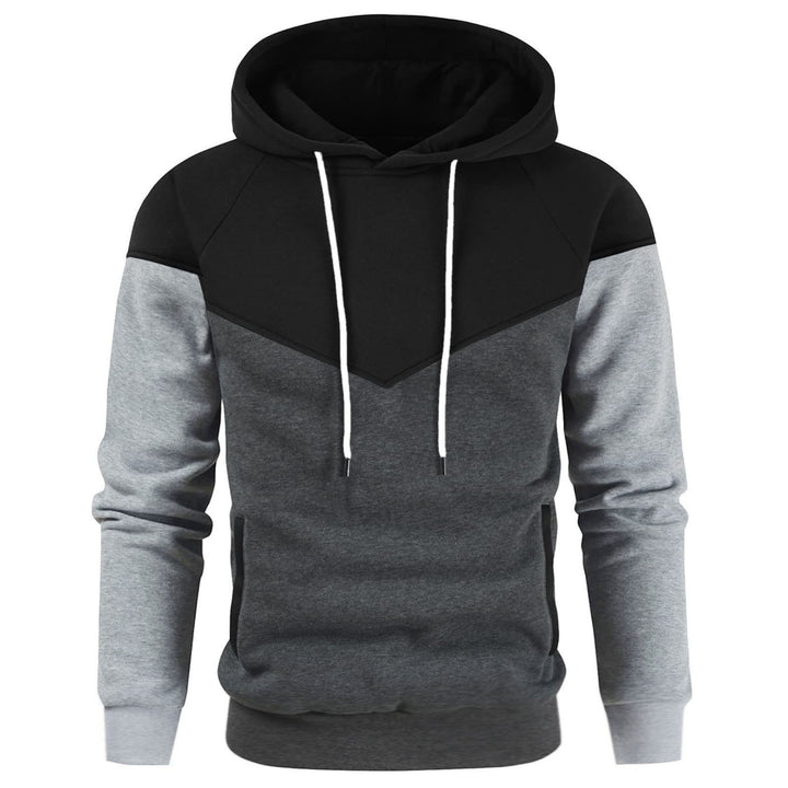 Men's trendy hoodie with geometric color play Lune London