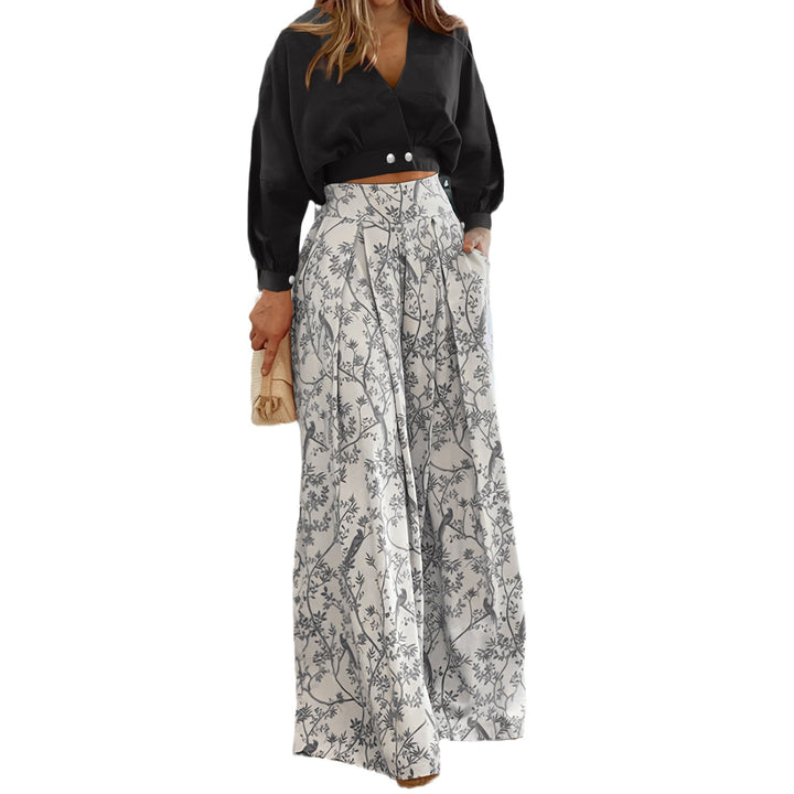 Ladies Elegant and Stylish Set with Wide Cut Pants Lune London
