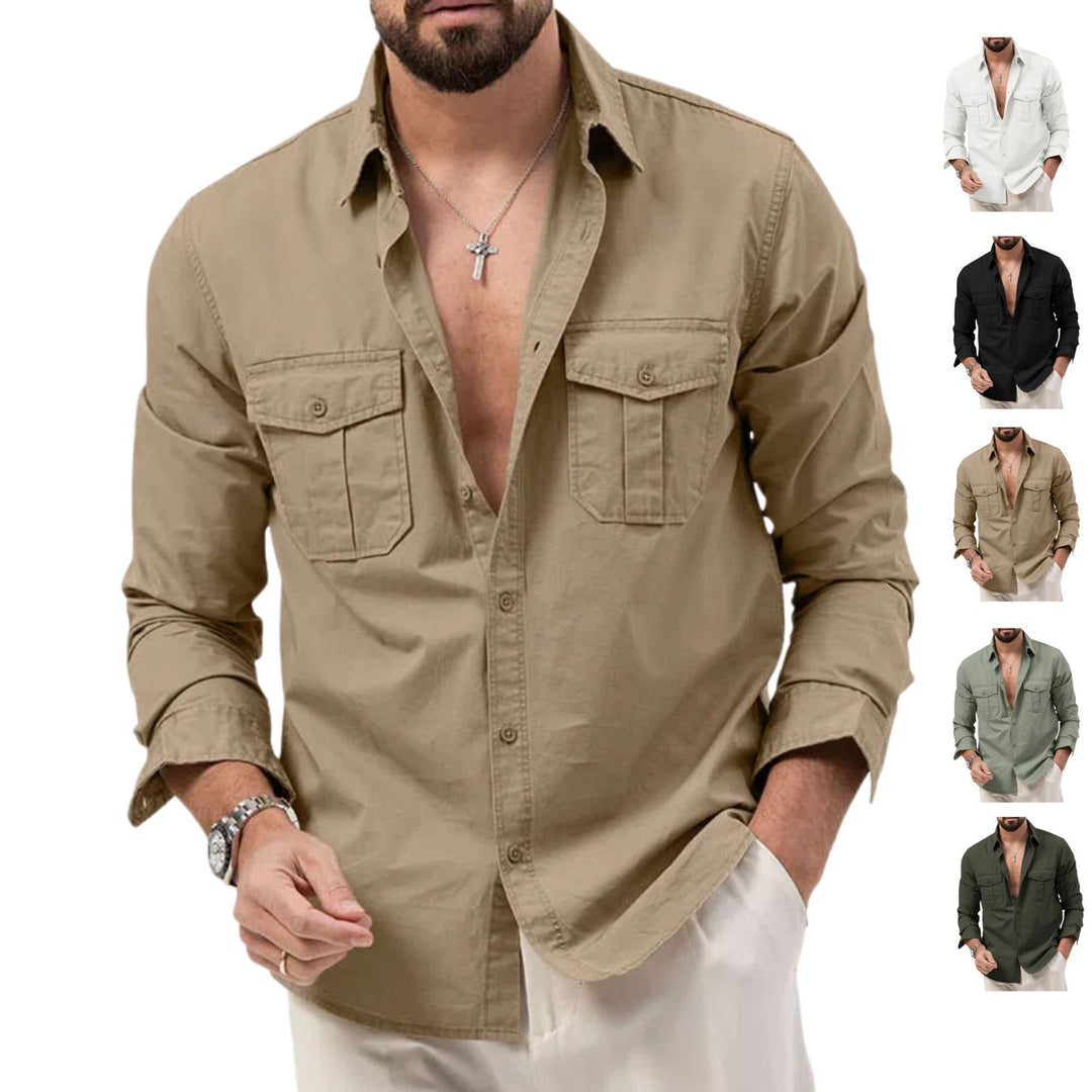 Men's shirt with two chest pockets, Kent collar and classic fit Amarae