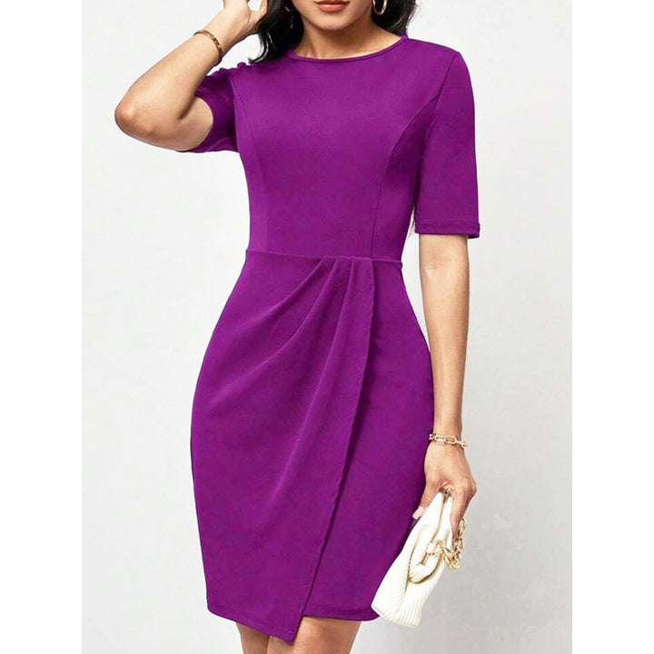 Chic and stylish women's bodycon dress with elegant draped design