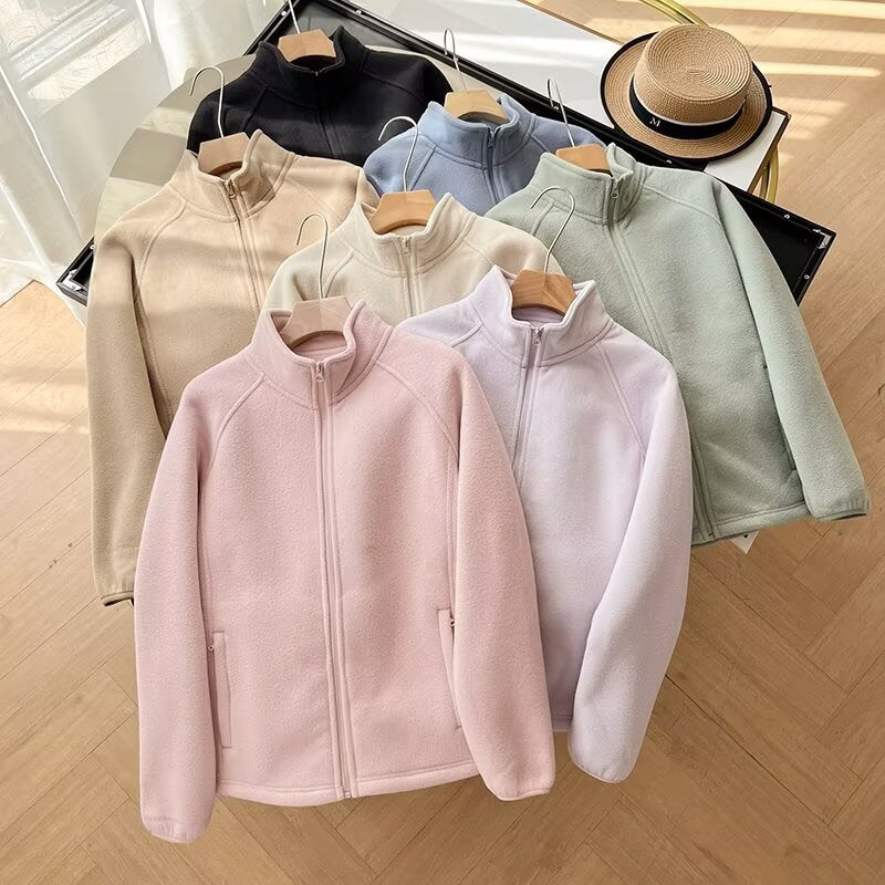 Veste en polaire cosy pour femmes avec col montant Chic & Stil