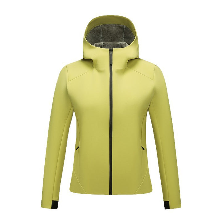 Women's Tailored Softshell Jacket with Hood and Fleece Lining Amarae